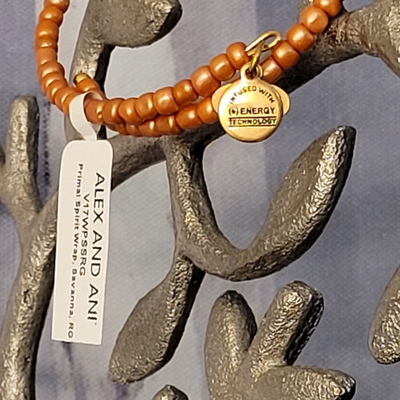ALEX & ANI Primal Spirit Savanna Wrap Bracelet color Rafaelian Gold w/ 2 charms - Picture 5 of 8